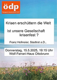 Vortrag Franz Hofmaier zu "Krisen erschüttern die Welt"