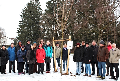 Einweihung des Mahnmals als Erinnerung an Ursula Esau am 10.1.2026.