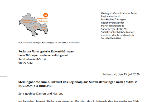 Screenshot Stellungnahme